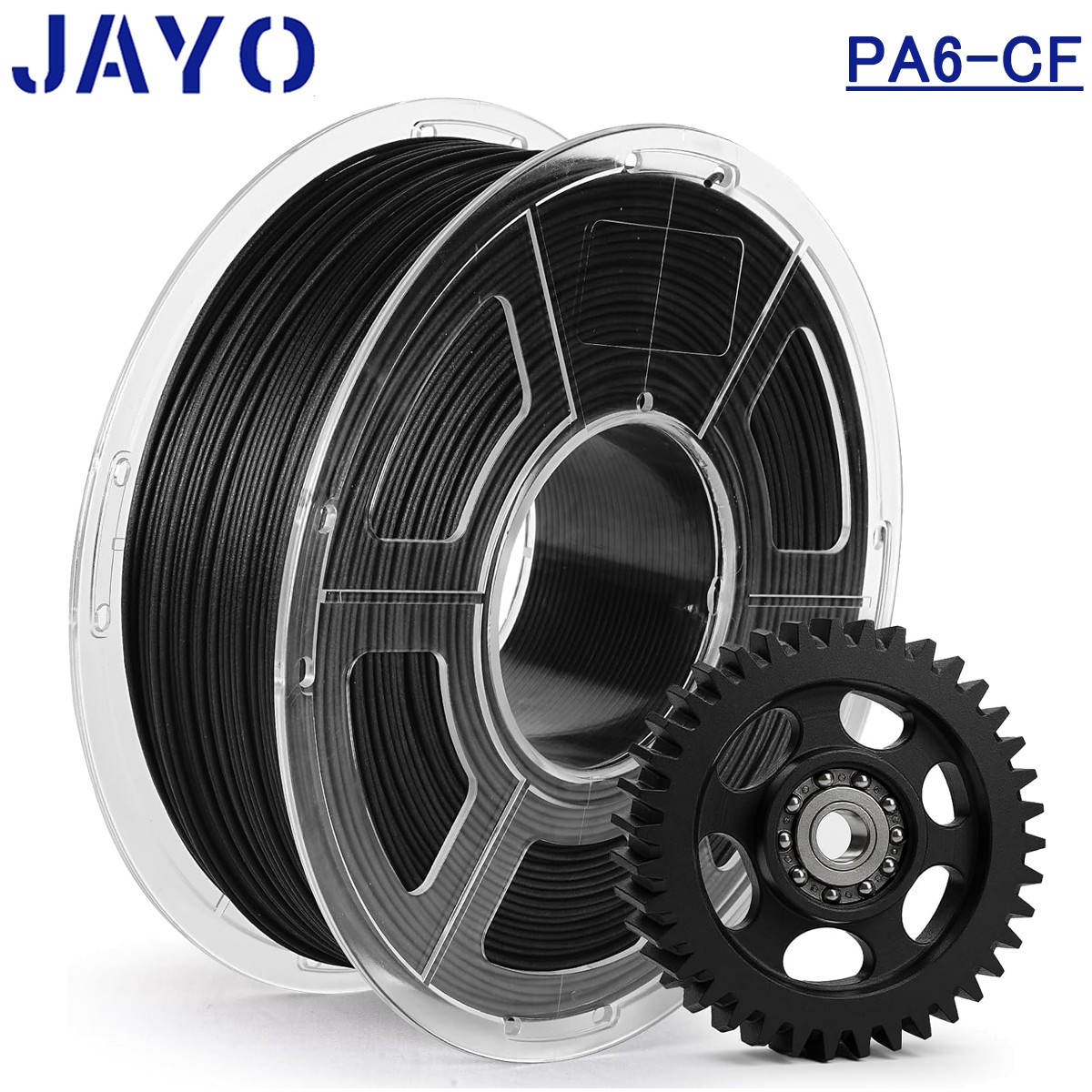 JAYO PA6-CF/PA12-CF/PA6-GF/PA Engineering 3D Printer Filament 1.75mm 1KG Black