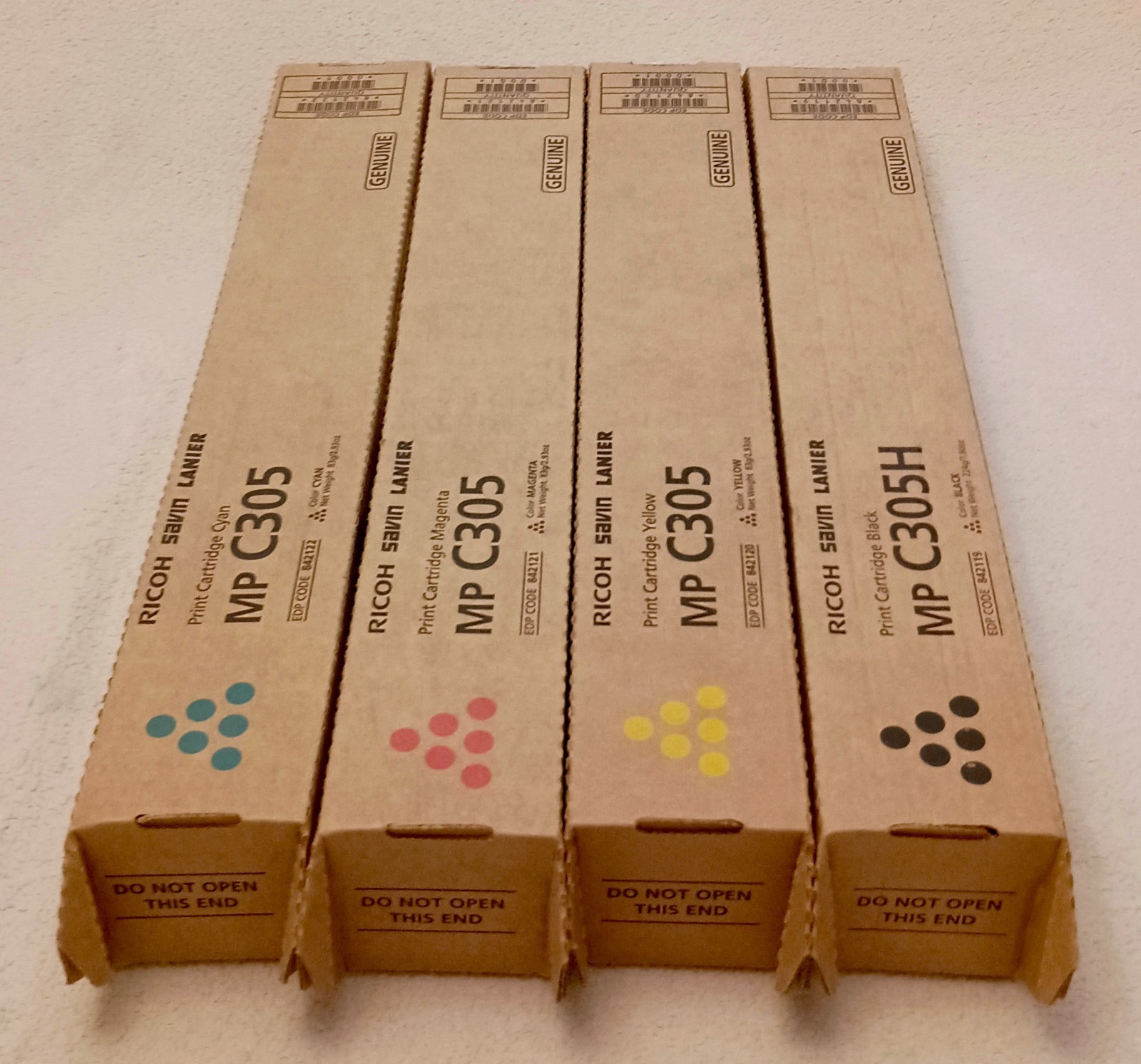 Ricoh Savin Lanier MP C305 Toner Set CMYK