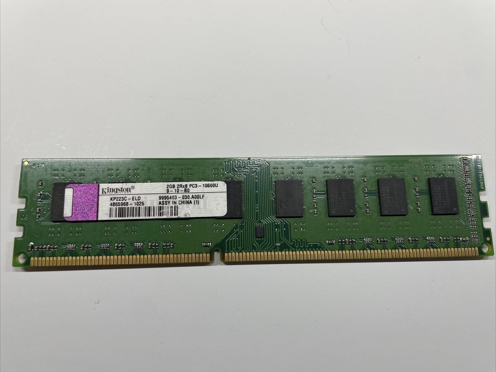 Kingston KP223C-ELD 2GB DDR3 10600 MEMORY MODULE