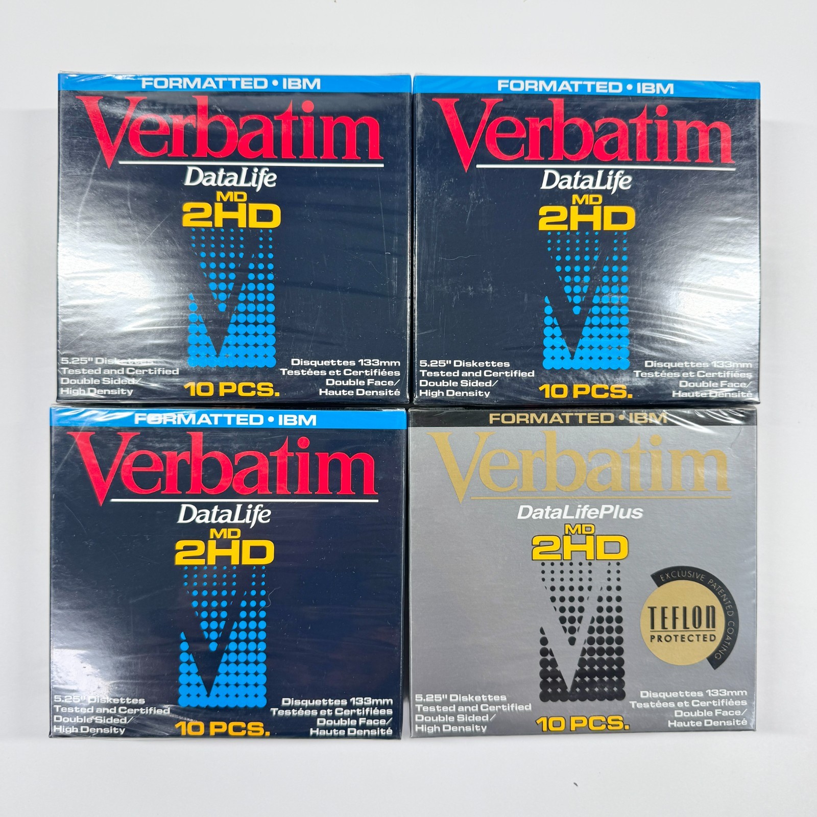 Verbatim DataLife MD2-HD 5.25" Diskettes Double Sided High Density 4 Packs 10.