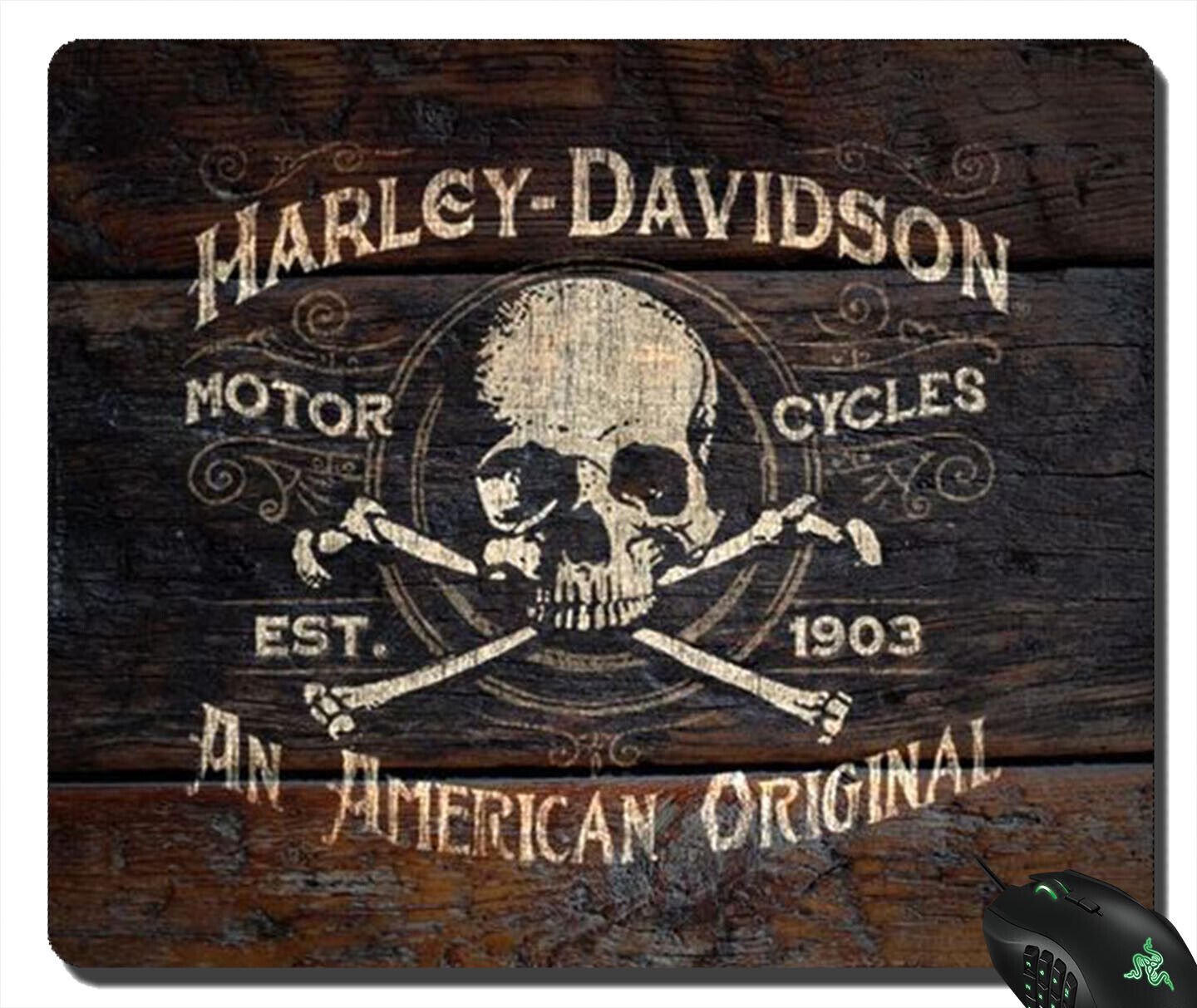 NEW Retro Harley Davidson motor cycles an american original mousepad mouse