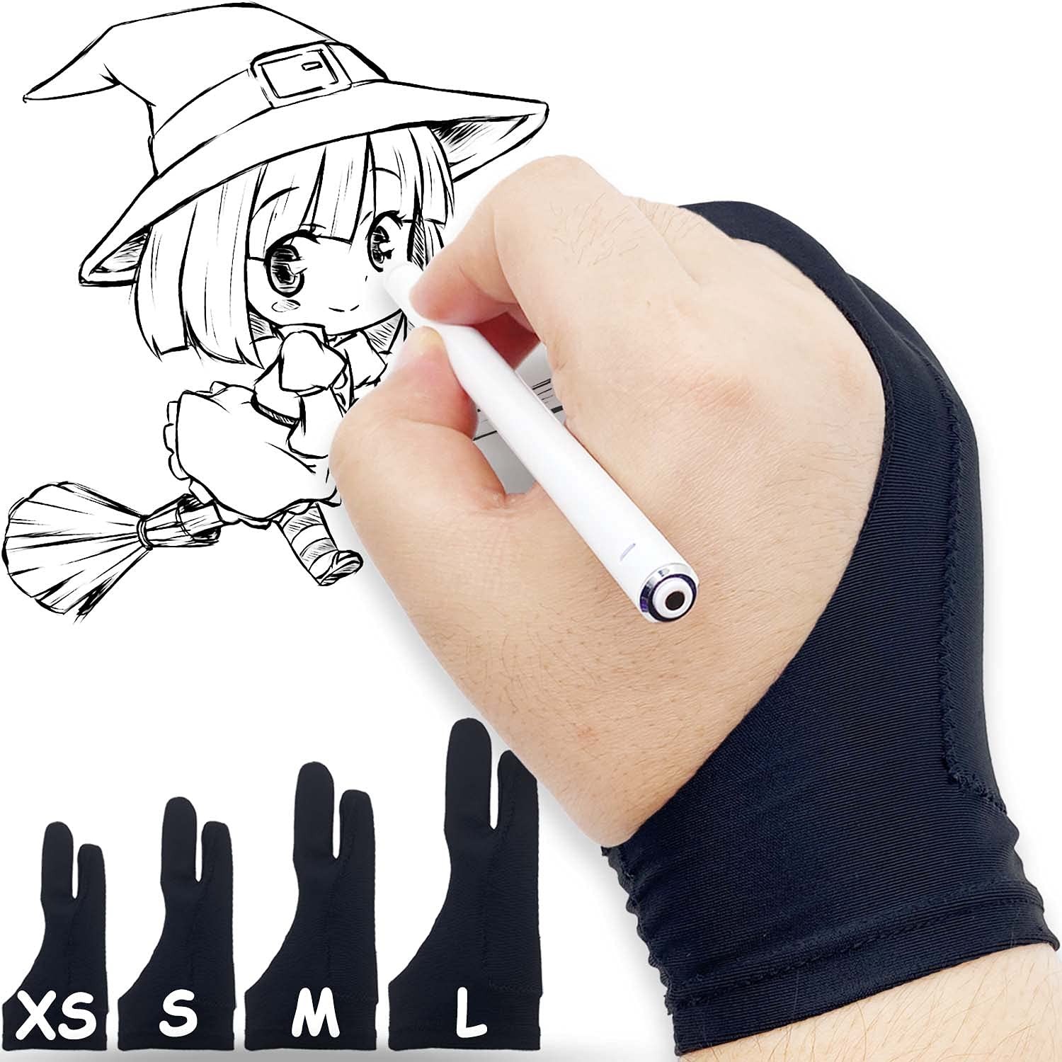 Drawing Glove, Artist Glove for Drawing Tablet iPad, Digital Art Palm Rejecti...