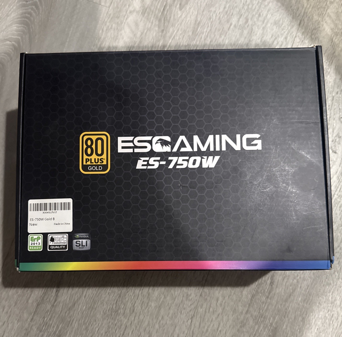 ESGAMING 750W Power Supply 80 PLUS Gold Full Modular ARGB ATX PSU ES-RGB750W