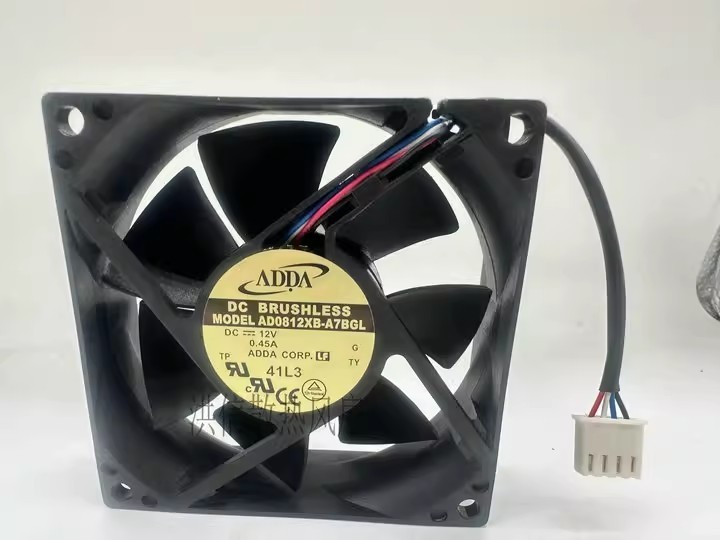 1PCS New ADDA 8025 AD0812XB-A7BGL DC12V 0.45A High-Flow Axial Fan