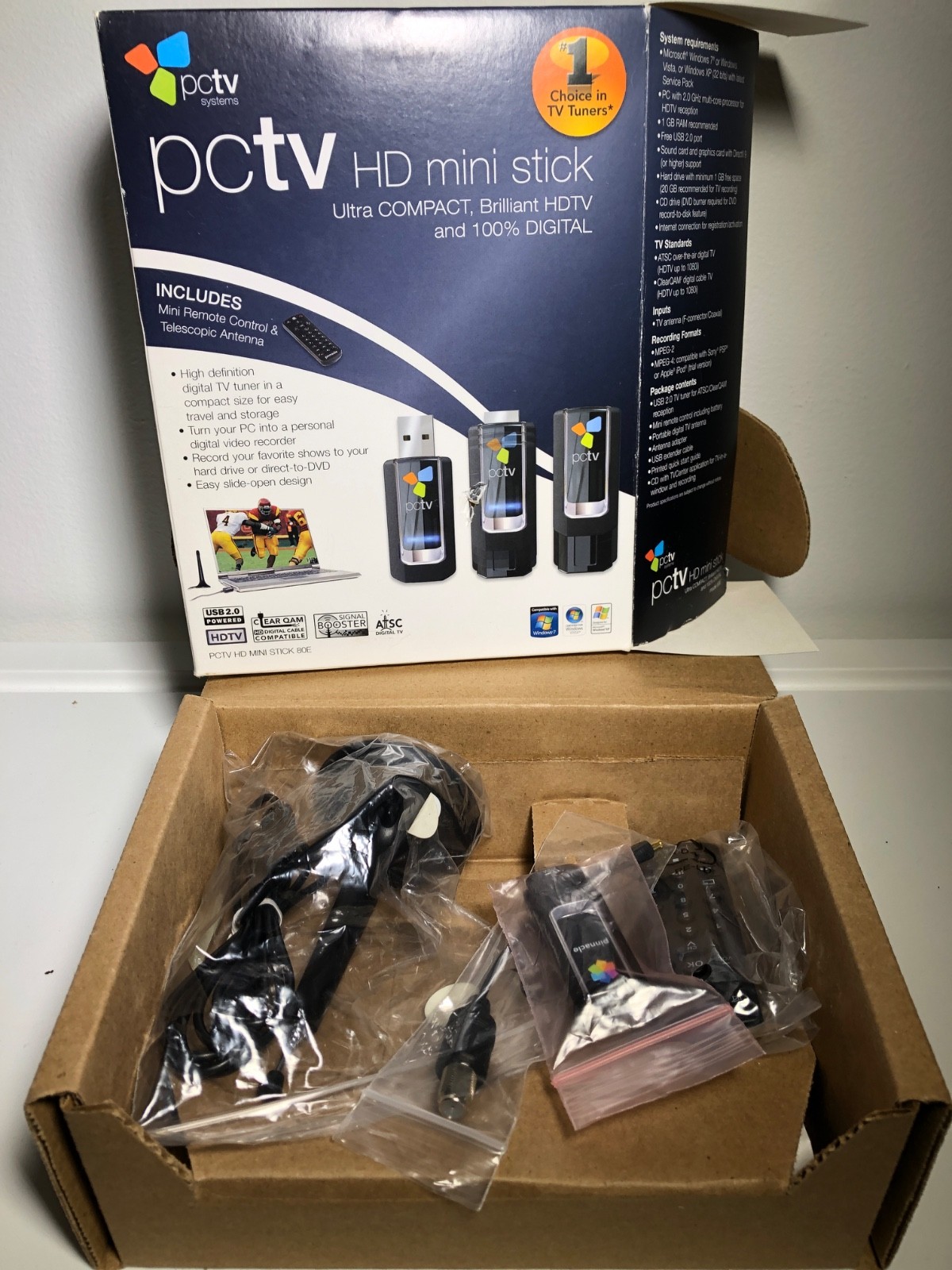 Pinnacle PCTV 80e HD Mini Stick PC with/ remote and drive CD - Works
