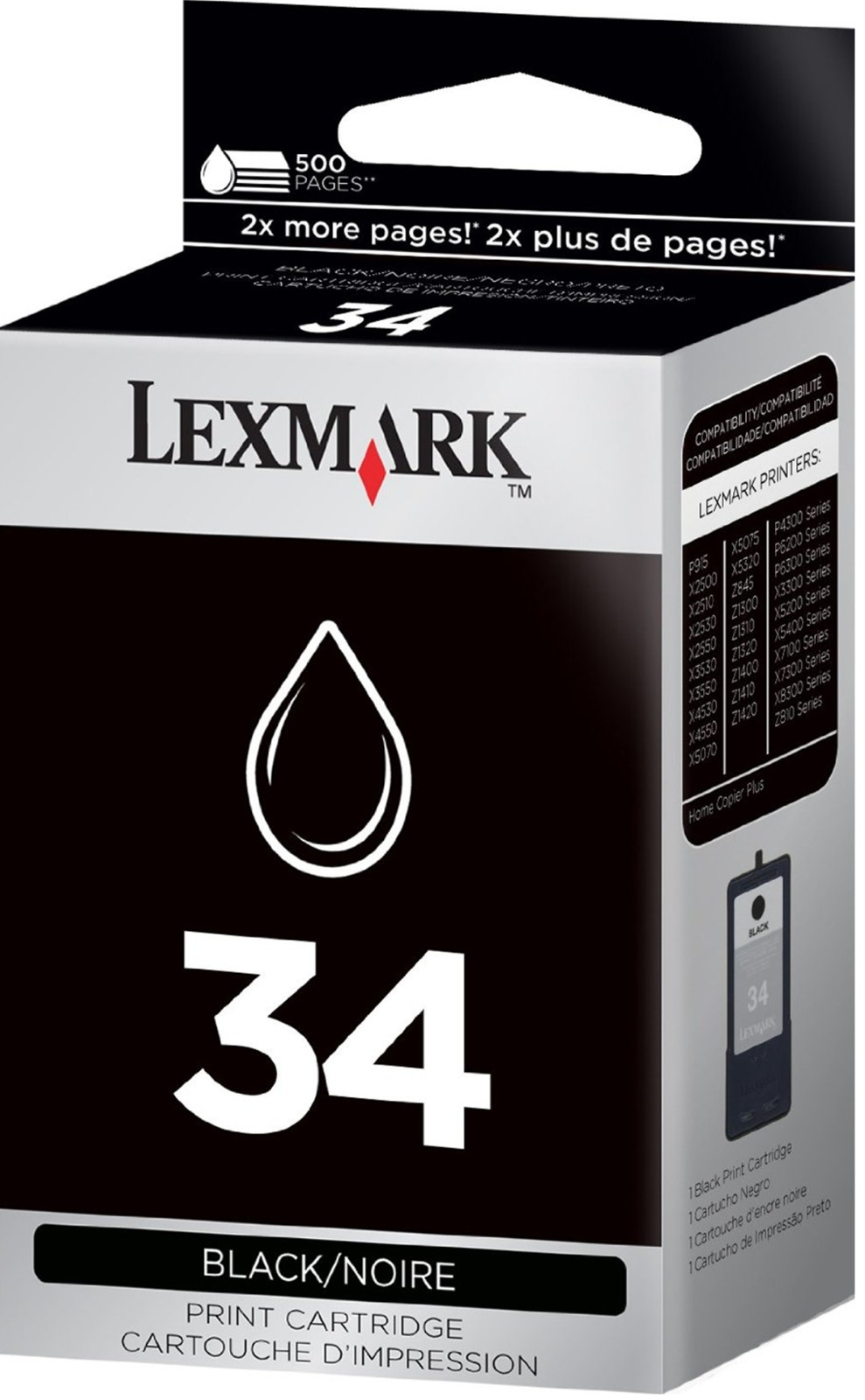 New Genuine Lexmark 34 Black Ink Cartridge P Series P915 P8350 Z Series Z1420