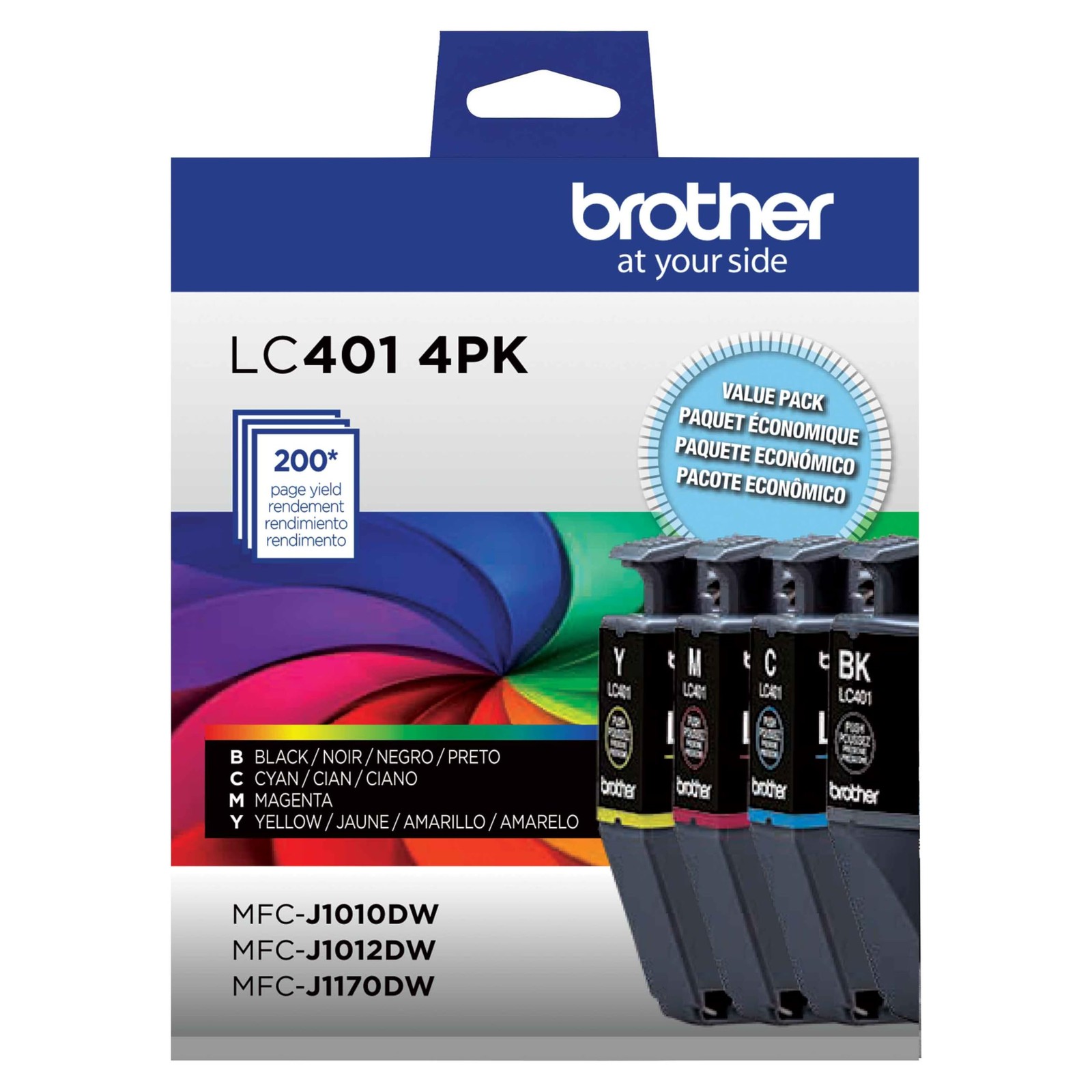 Genuine LC4014PKS Standard Yield 4-Pack Ink Cartridges – Includes 1 Cartridge...
