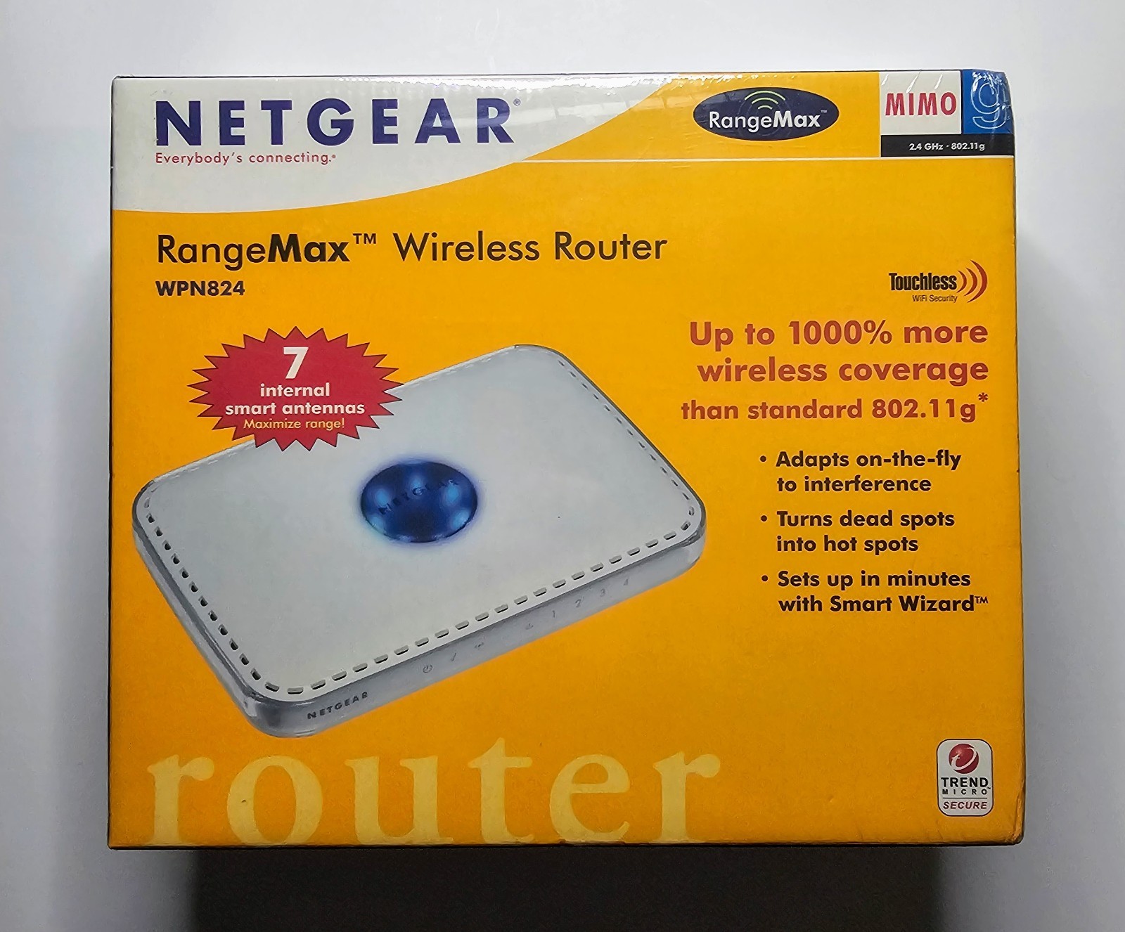 Netgear Range Max Wireless Router WPN824