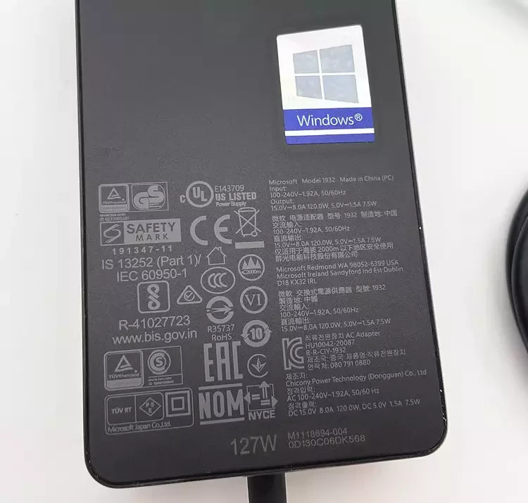 OEM 127W 15V 8A Adapter charger For Microsoft Book 3/2 Laptop Surface Pro/Go US