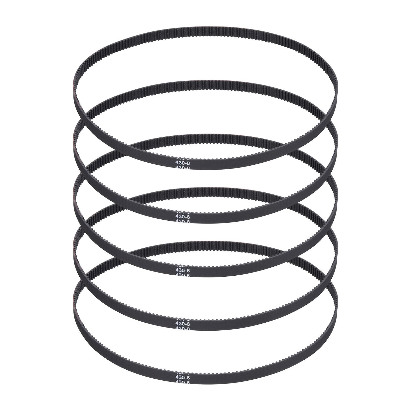 5pcs 430mm GT-2 Timing Belt 6mm Width 2mm Pitch 3D Printing Closed Loop Black