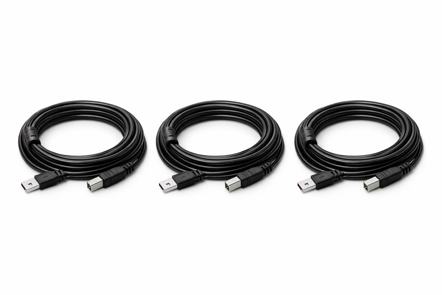 3‑Pack 8ft USB‑A to USB‑B Cables — High‑Speed Printer & Scanner Cord Set