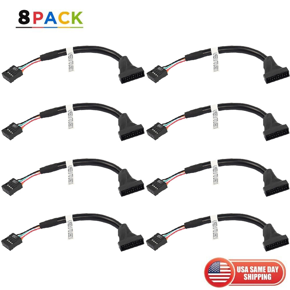 USB 3.0 20 Pin Male to Female USB 2.0 9 Pin Motherboard Adapter Switch Cable 8PC