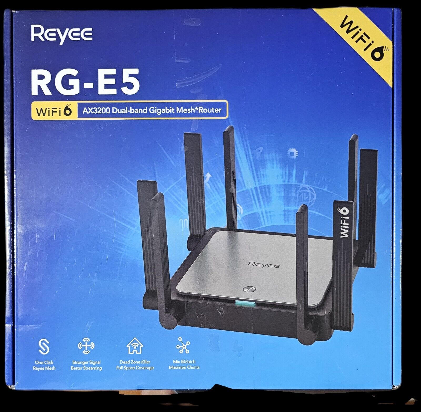 WiFi 6 High Speed Router Reyee AX3200 RG-E5 Model E5 8 Omnidirectional Antennas