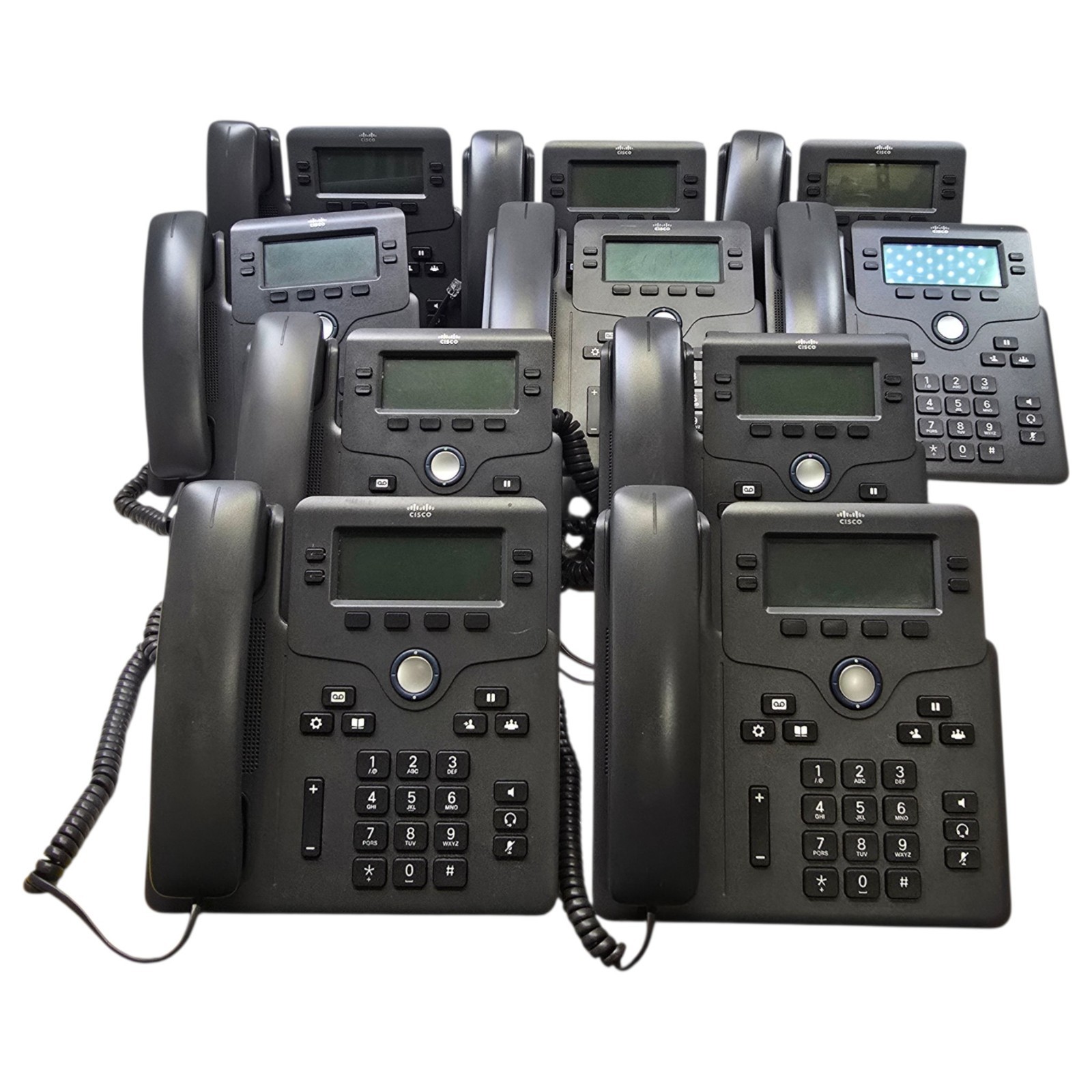 Lot of 10 Cisco CP-6851 VoIP IP Phones - UNTESTED - Factory Reset
