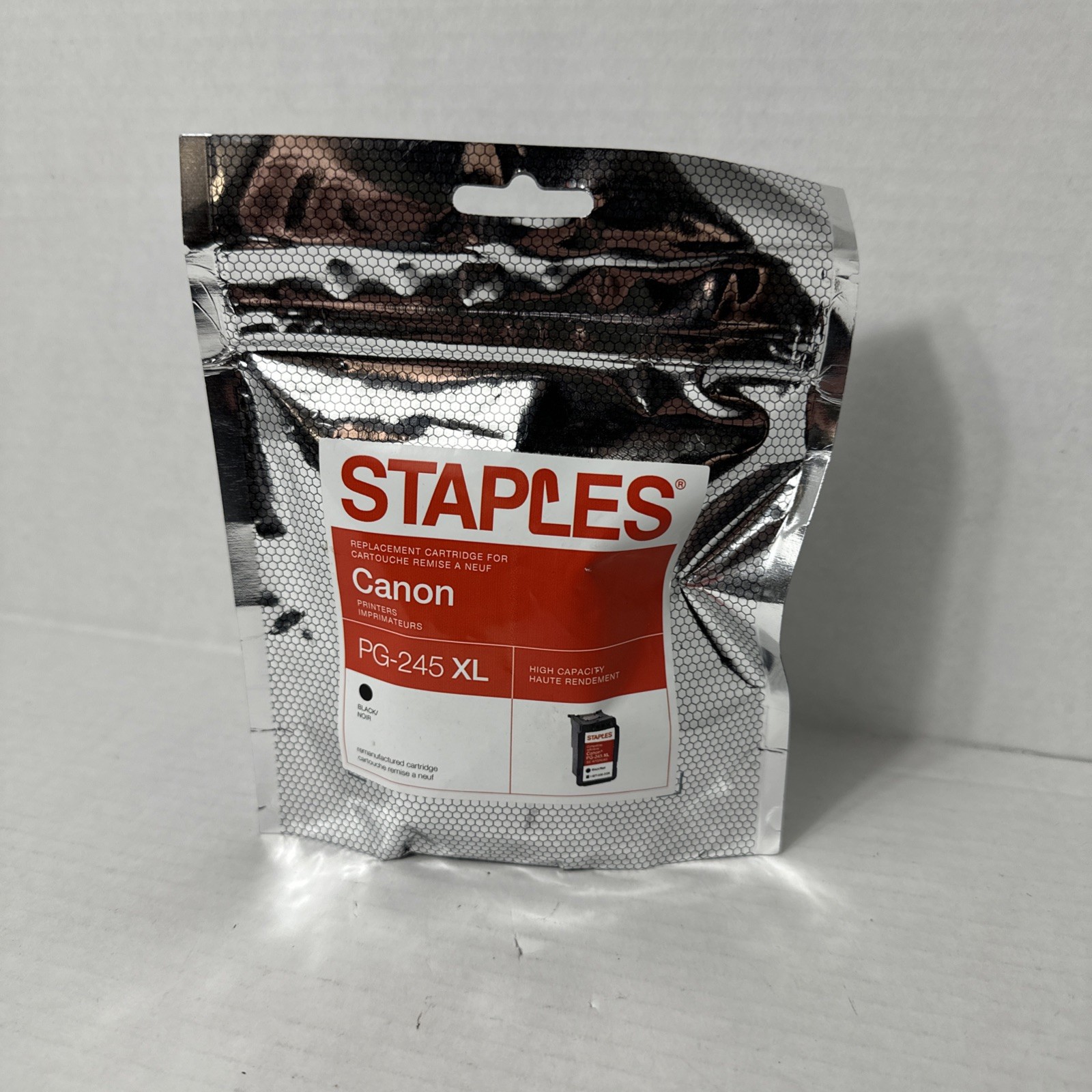 Unopened Staples Reman. Black Ink Cartridge ~~ PG-245XL ~~