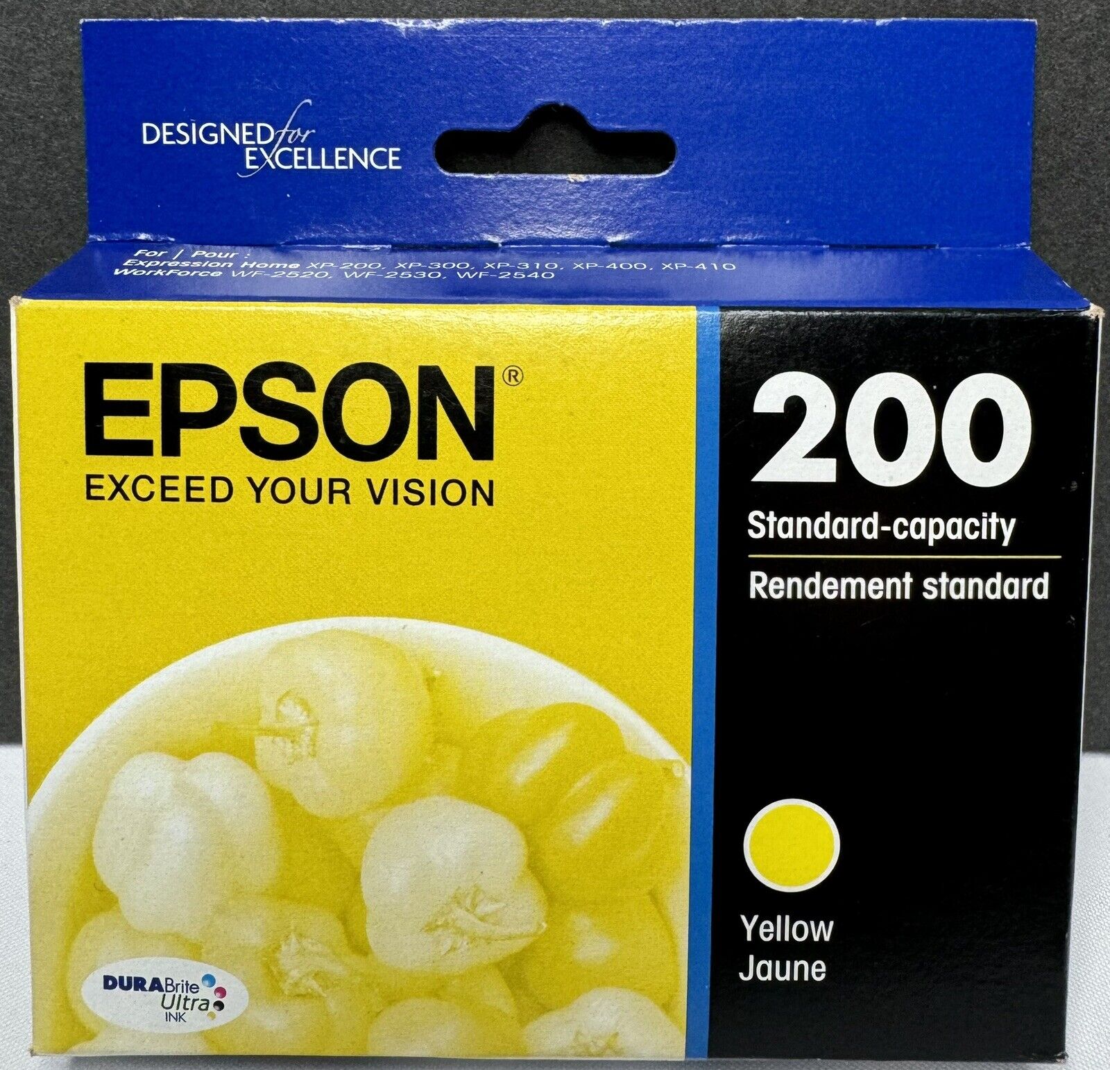 EPSON 200 DURABrite Ultra Yellow Standard Capacity Cartridge Ink NIB EXP 4/26