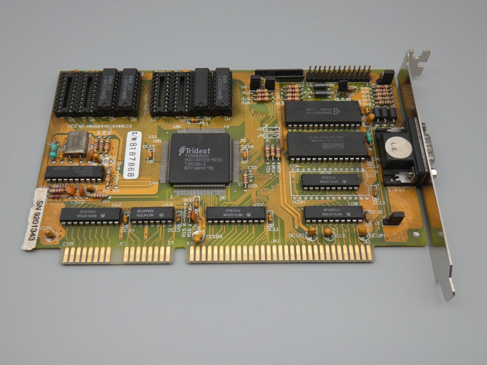 TRIDENT TVGA8900C 512KB VGA Card - ISA Slot