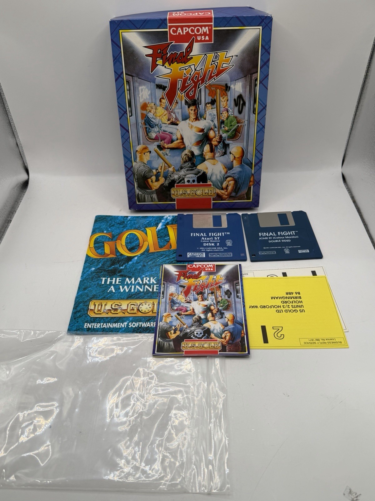 Final Fight US Gold Atari ST Game Original Boxed 3.5” Disk Complete In Box CIB