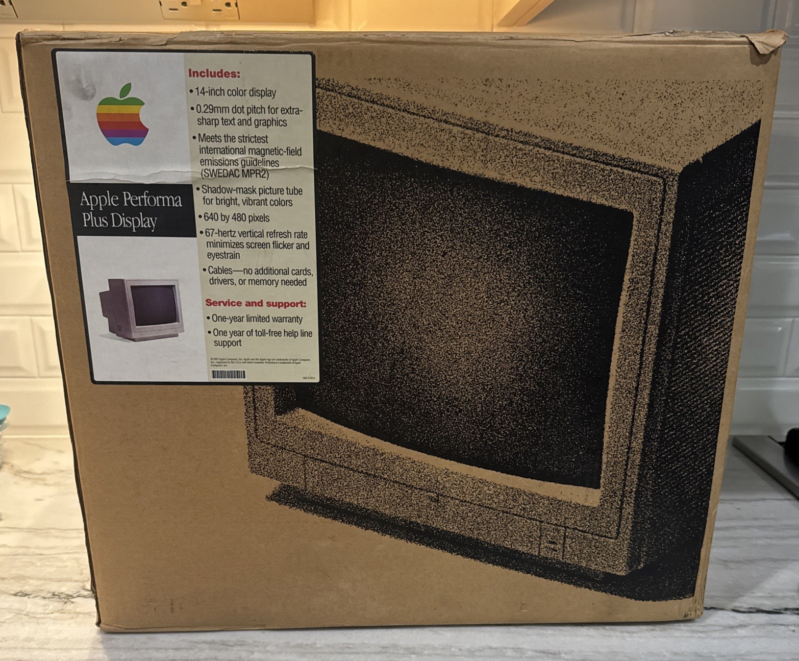 Apple Macintosh Performa Plus Display Original Box 1992 (box Only)