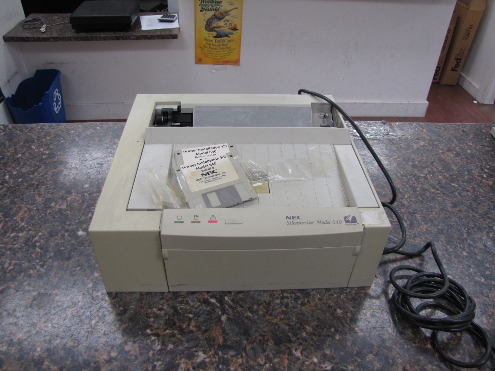 Vintage NEC Silentwriter Postscript 640 LCR640 Laser Printer with Install Disks