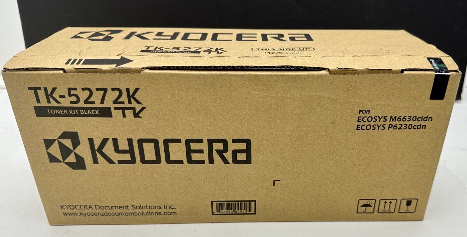 Genuine Kyocera TK-5272K Black Toner Cartridge For Ecosys M6630cidn / P6230cdn
