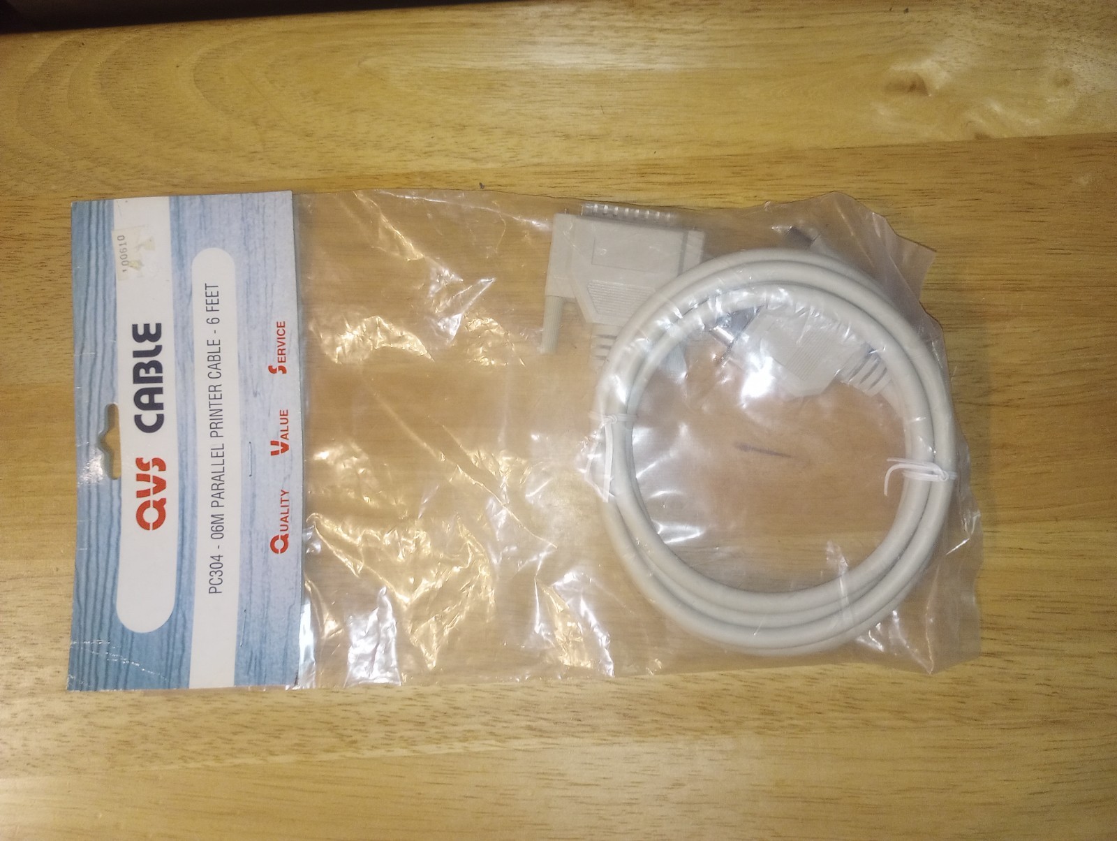 Vintage QVS High Speed Parallel Printer Cable (6 Ft) PC304 - 06M