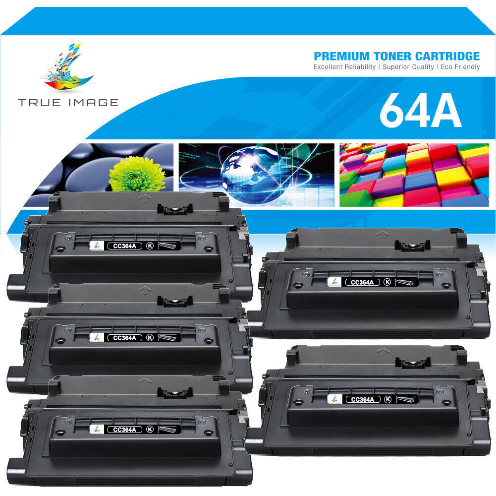 5 PACK Toner CC364A 64A Compatible With HP LaserJet P4014DN P4014N P4014 P4015DN