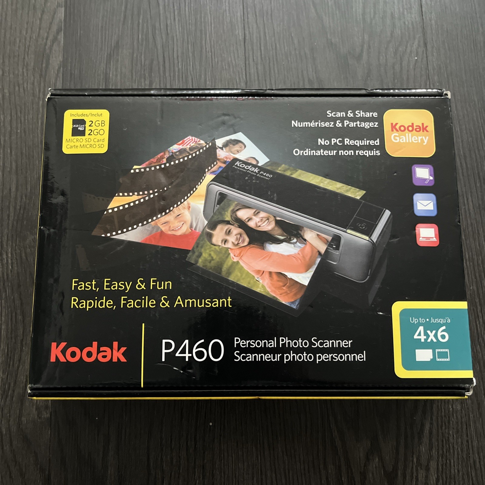 Kodak P460 Portable Personal Photo Scanner USB 4x6in No SD card w/ Accessories