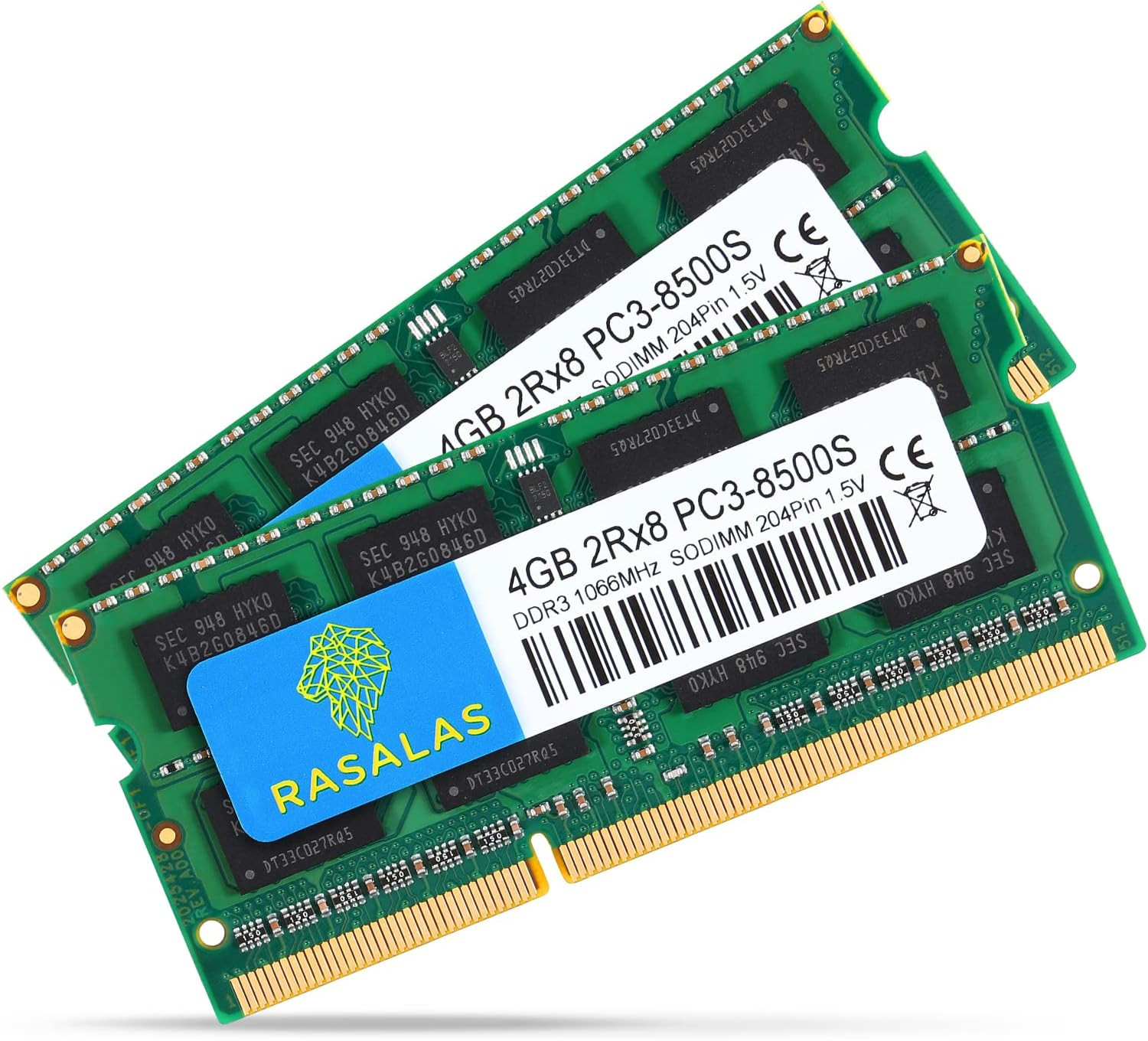 RASALAS 8GB Kit (2 X 4GB) PC3-8500 DDR3 1066 Mhz 1067 Mhz 8500S SODIMM RAM