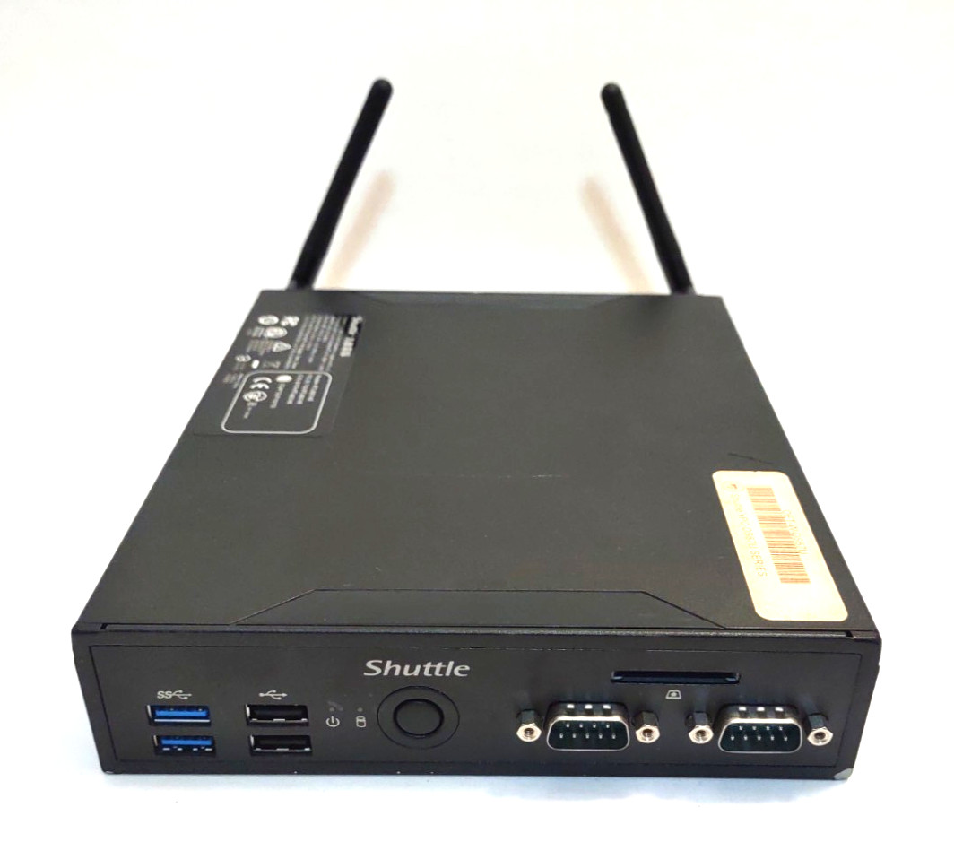 Shuttle DS67U Fanless Slim Mini PC Black Intel Celeron 3855U No Hard Drive
