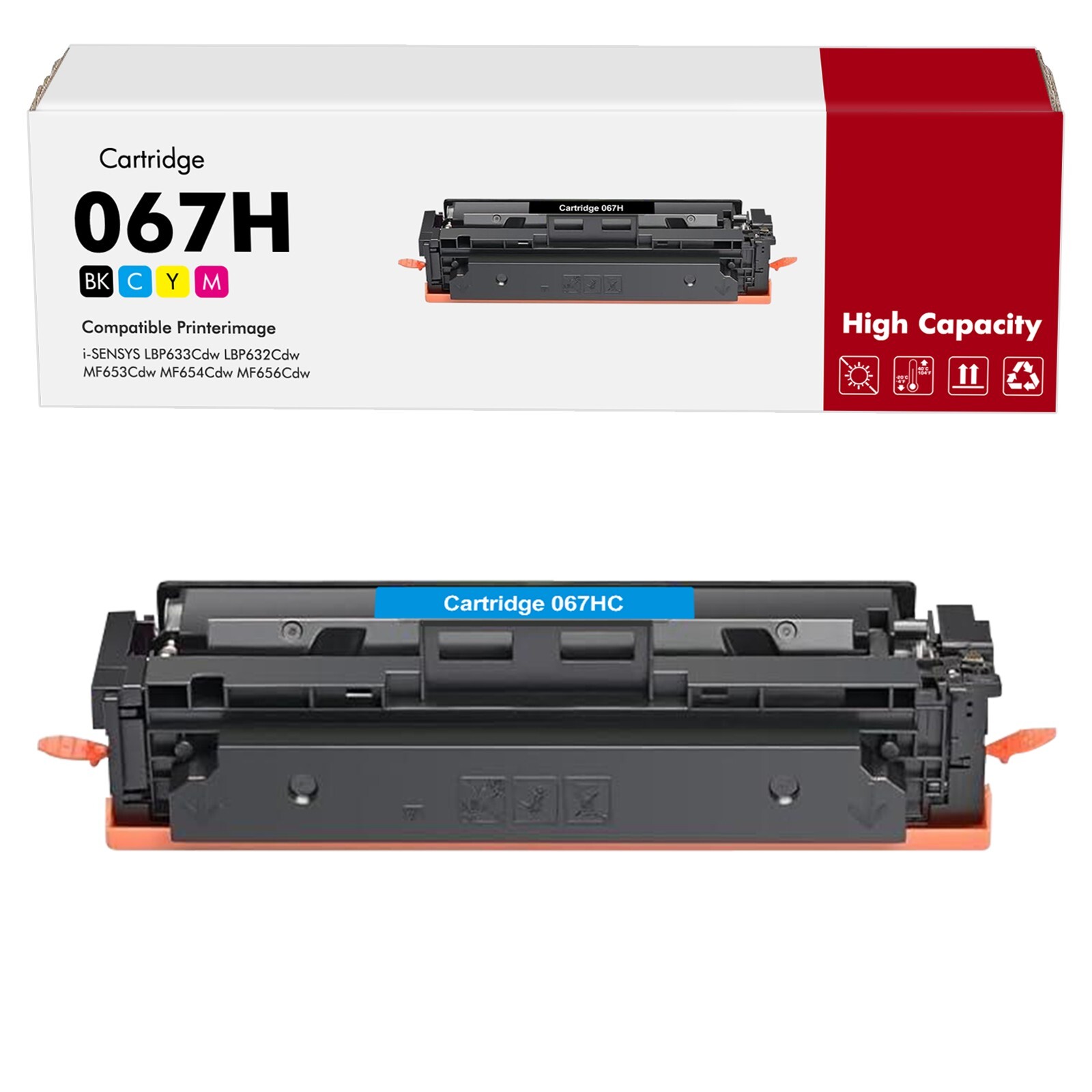 Toner Cartridge 067H 067 High Yield for Canon imageClass LBP633Cdw MF654Cdw lot
