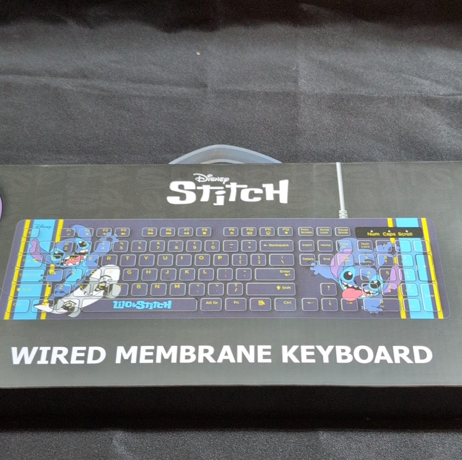 Disney Stitch Wired Membrane Keyboard USB Noise-Reduction Lilo & Stitch