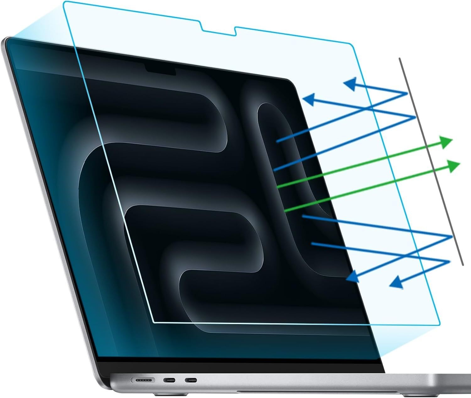 2-Pack Matte Screen Protector for 2023 MacBook Pro 14 inch - Anti Blue Light & G