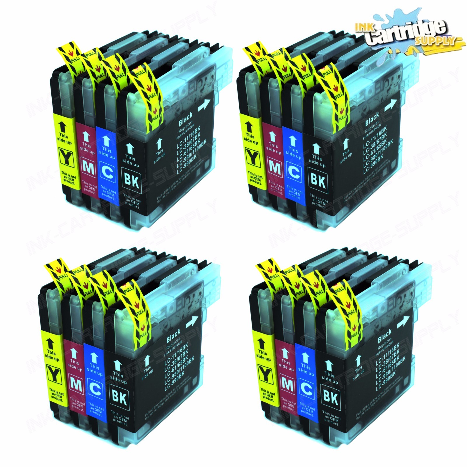 16PK LC61 LC65 Ink Cartridges For Brother MFC-295CN MFC-385CW MFC-490CW MFC-290C