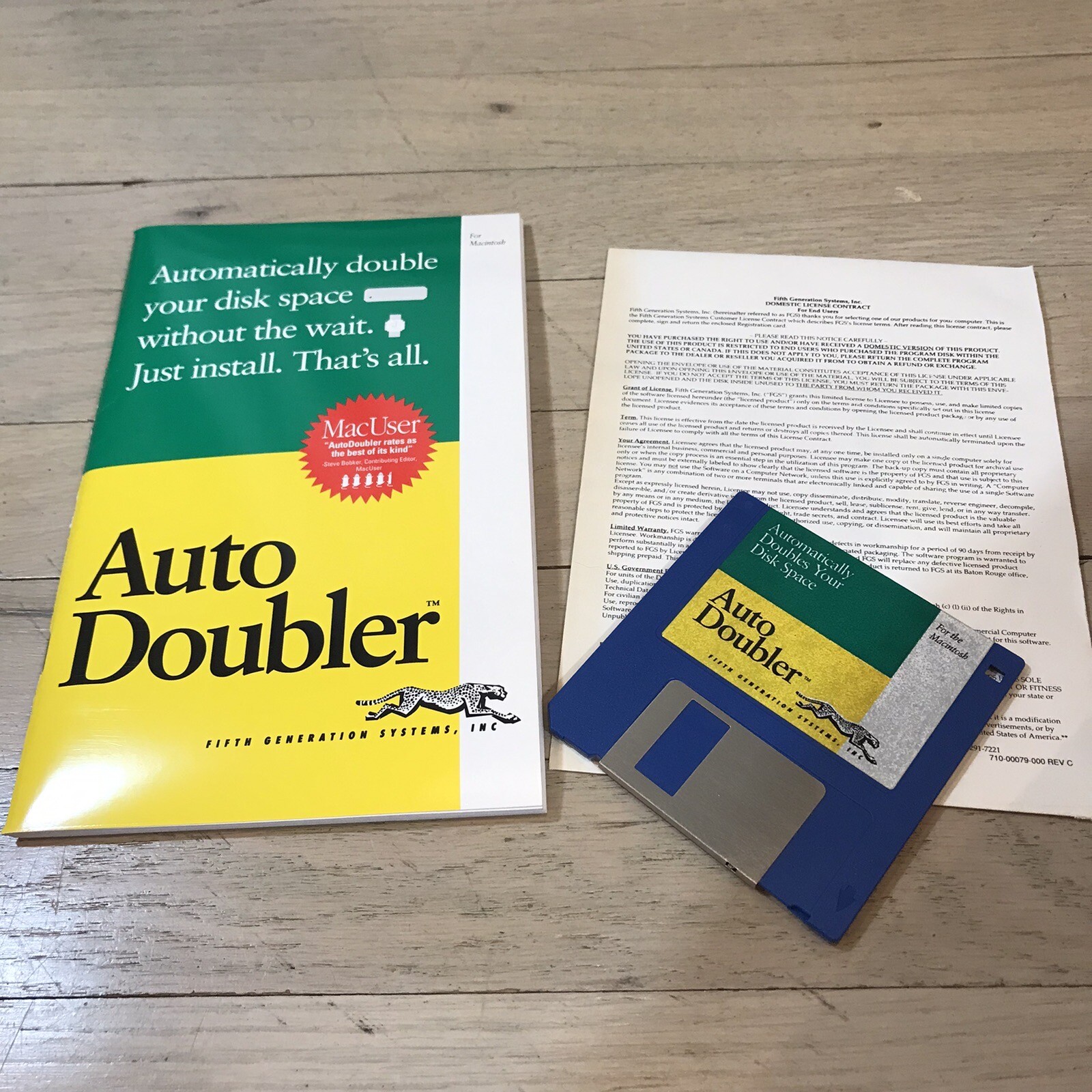 1992 Auto Doubler for Macintosh Fifth Generation Systems 3.5" Disk Apple