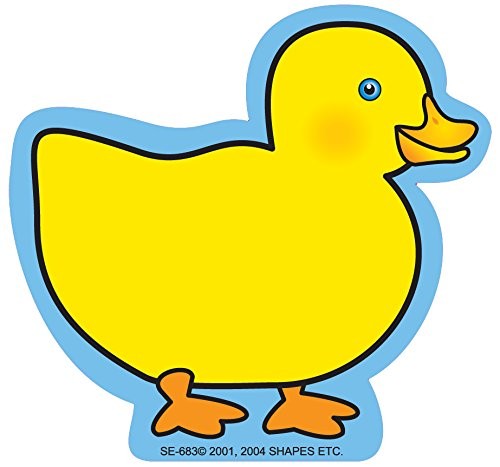 SHAPES ETC. 35 Sheets Duckling Mini Notepad 3in 3" x 0.3", Yellow, Blue 