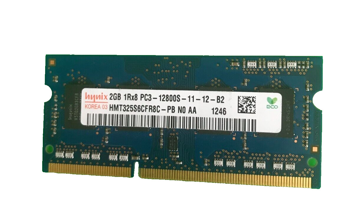 Hynix 2GB PC3-12800S DDR3-1600MHz Laptop Memory HMT325S6CFR8C-PB