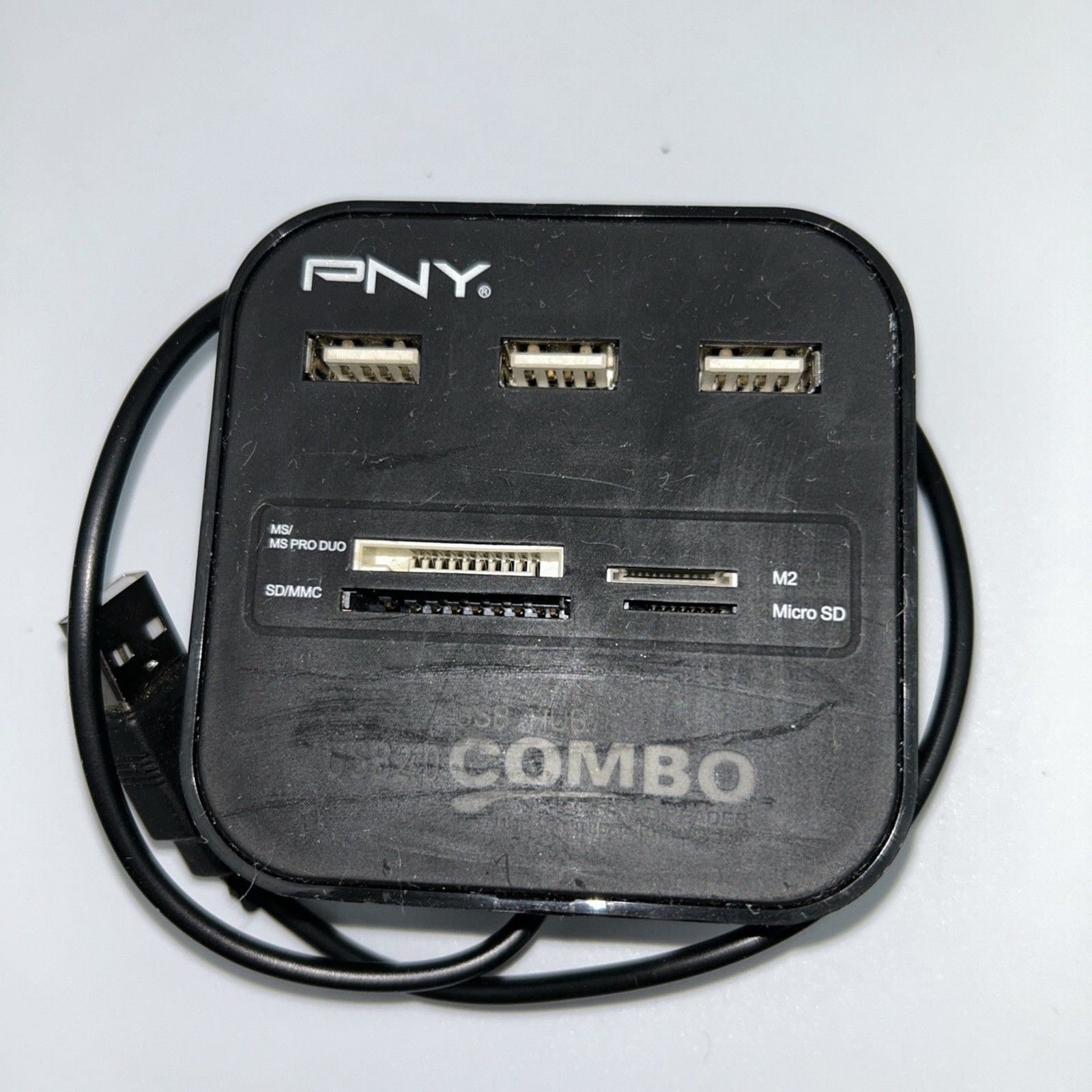 PNY Combo Multi Card Reader usb hub SD SDHC MicroSD Memory Stick M2