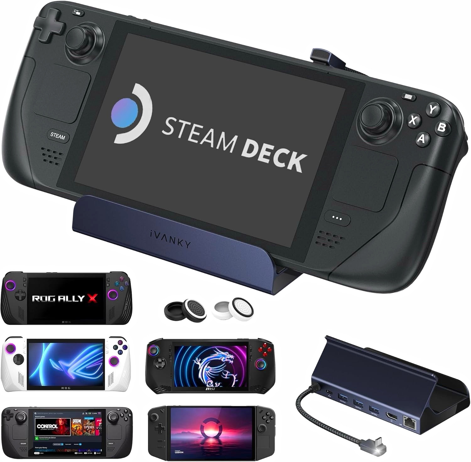 IVANKY 8-In-1 Docking Station For ROG Ally X, Steam Deck, Legion Go 