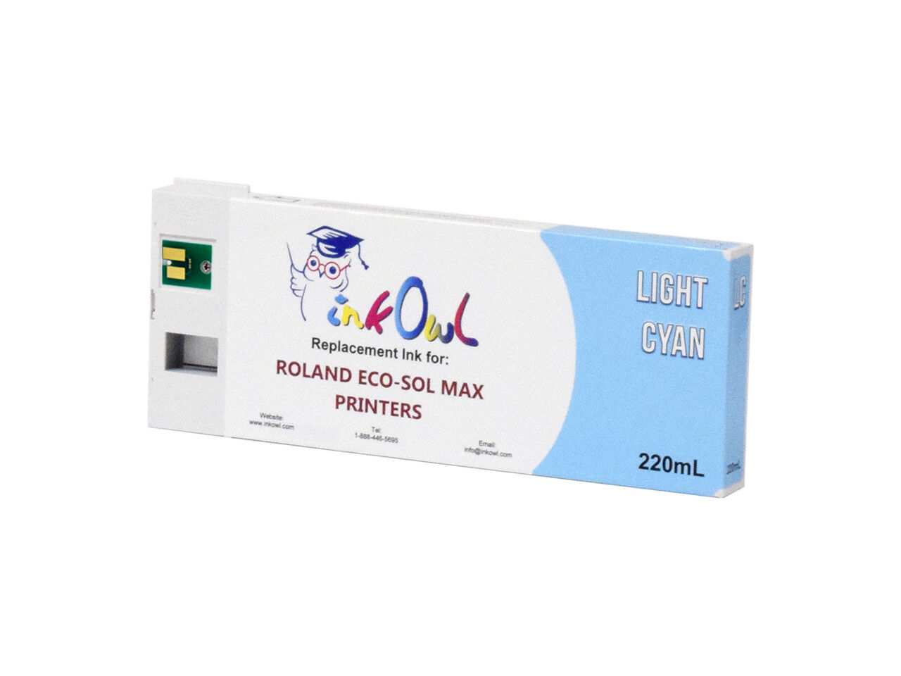 220ml InkOwl LIGHT CYAN Compatible Cartridge for Roland ECO-SOL MAX (ESL3-LC)