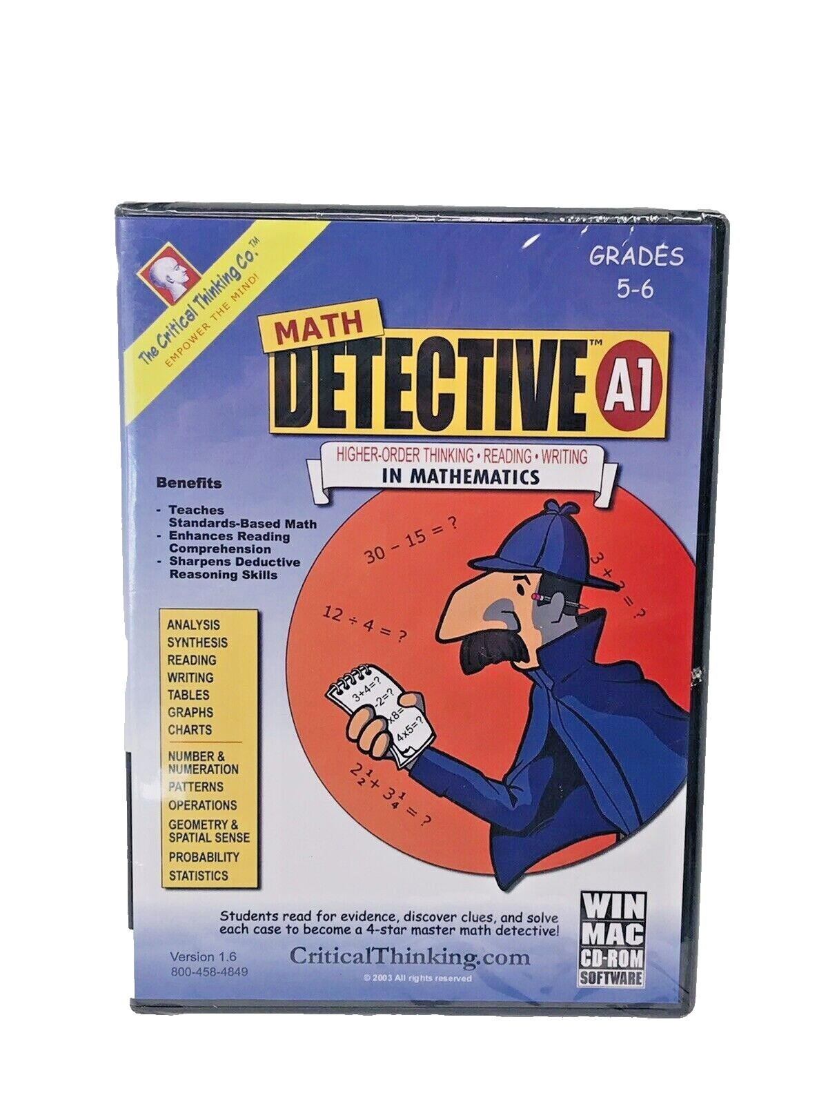 New Math Detective A1 Thinking Reading Writing Mathematics CD-Rom Grades 5-6
