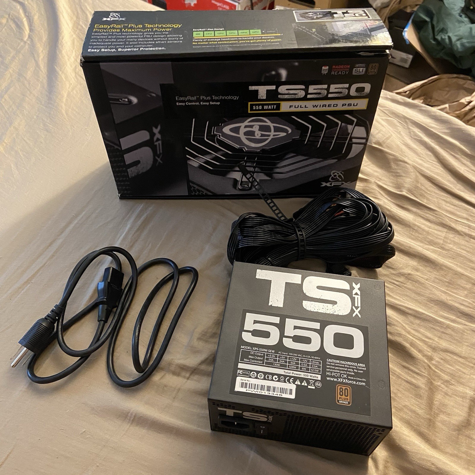XFX TS550 550W Power Supply, 80 Plus Bronze, ATX, XPS-550W-SEW Tested