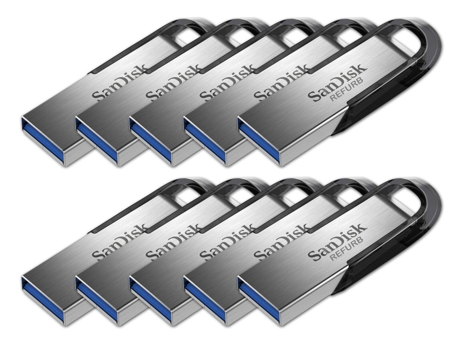 LOT 10x SanDisk Ultra Flair 128GB USB 3.0 SD 150MB/s SDCZ73-128G 128 GB