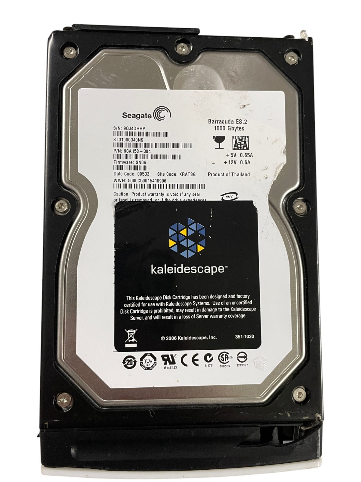 Seagate Barracuda ST31000340NS 1TB Internal 7200 RPM Hard Drive SATA 3.5"