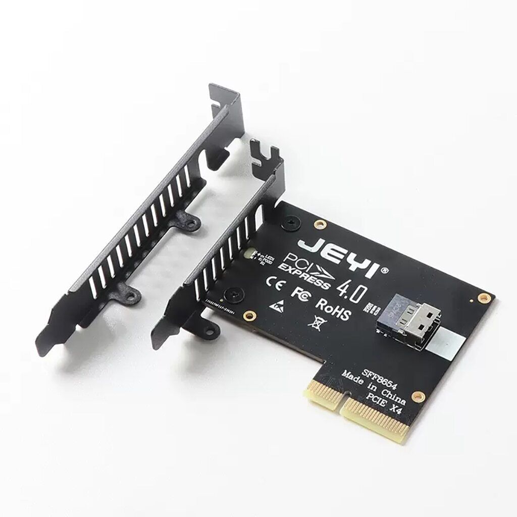 JEYI For NVME Protocol U2 SSD PCIE4.0 to SlimSAS(SFF-8654) 38Pin Adapter Card