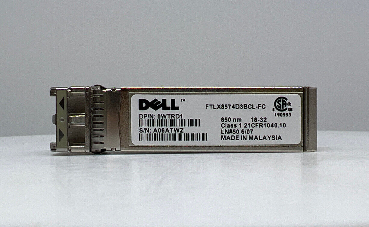 DELL FTLX8574D3BCL-FC 10GB SFP+ Transceiver 0WTRD1 850nm