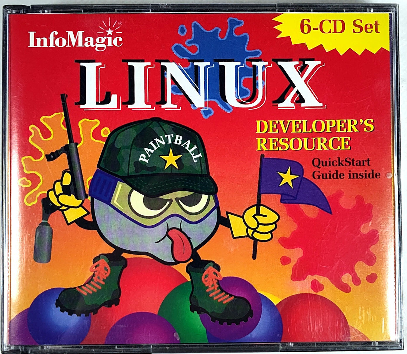 InfoMagic Linux Developer's Resource 6 CD-ROMs Paintball Nov 1998 Good climagic