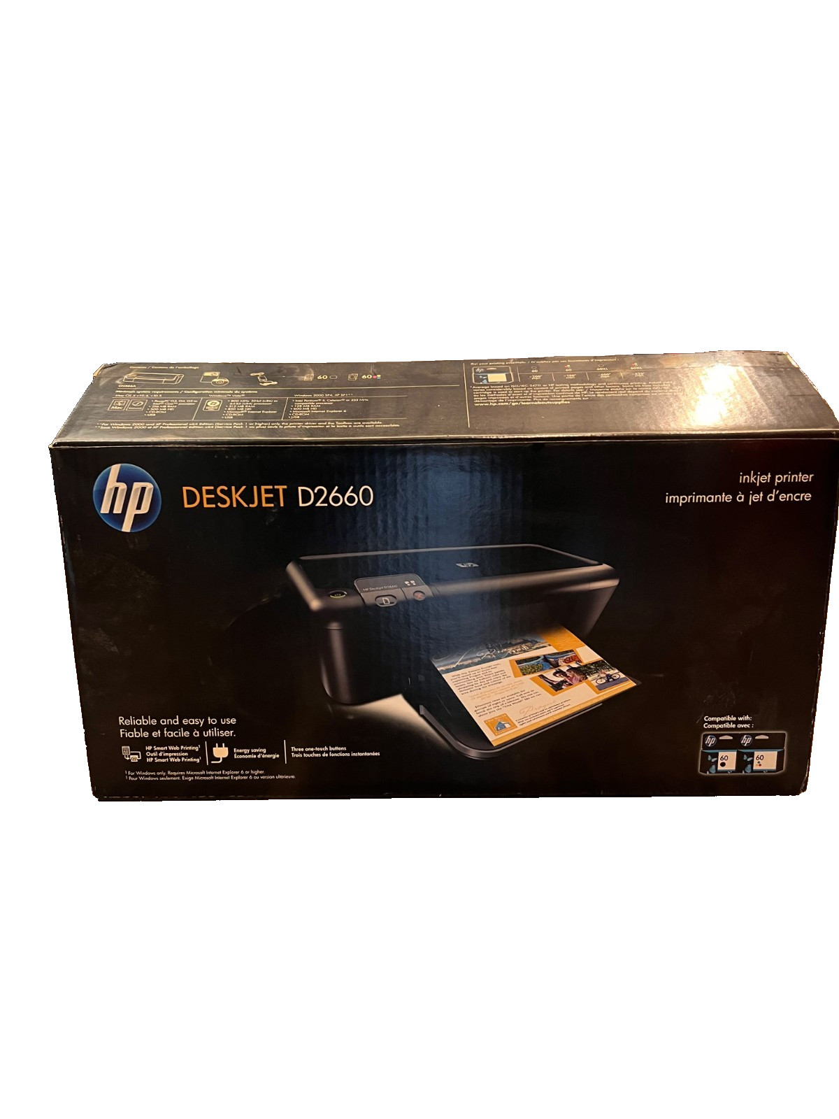 HP Deskjet D2660 Inkjet Printer CH366A New Open Box Complete With Ink