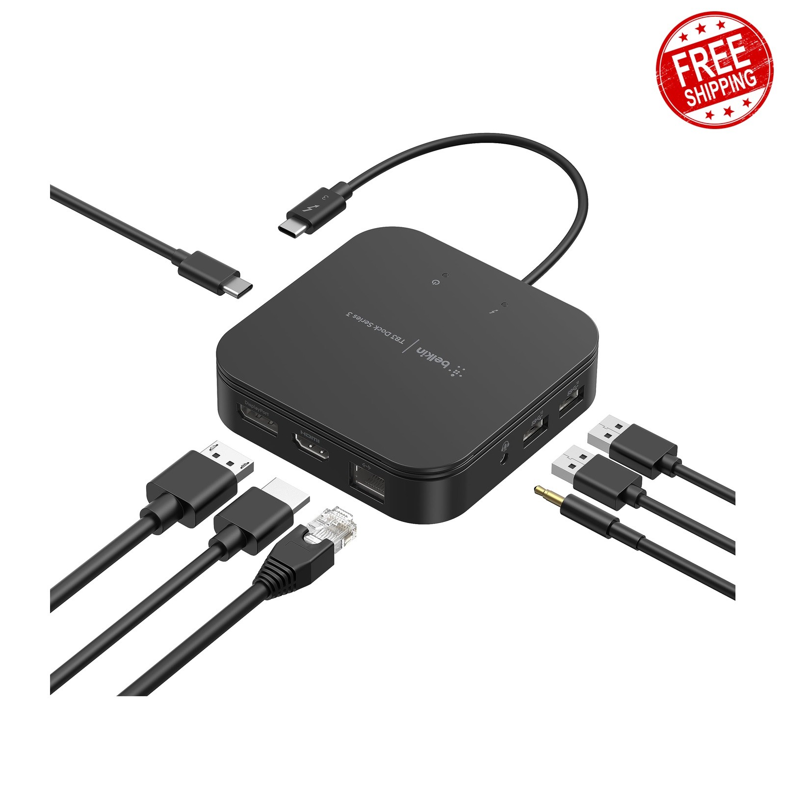 Belkin Thunderbolt 3 Dock Core, 7-in-1, 60W PD, DP, Eth