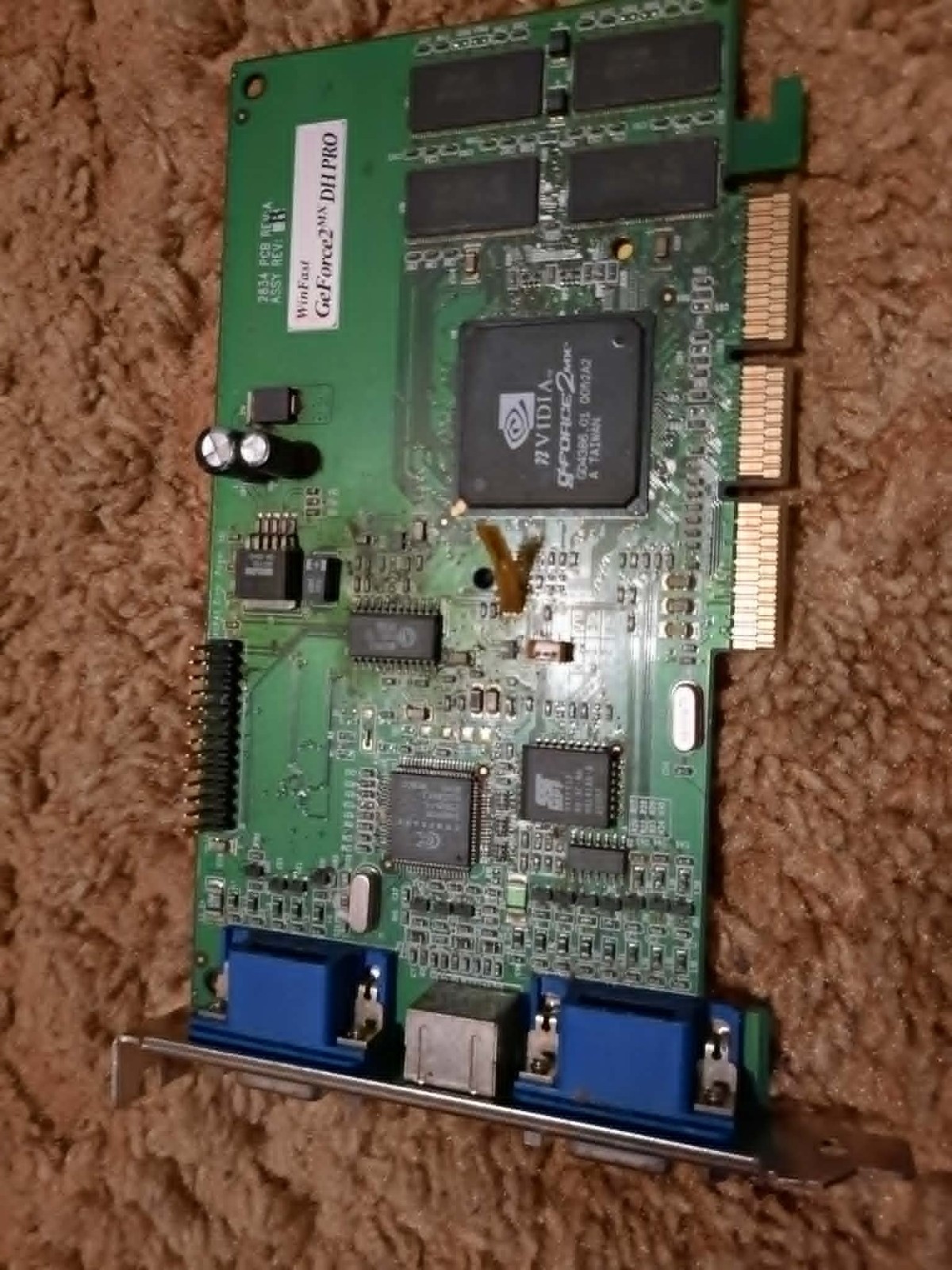 NVIDIA GEFORCE 2 MX DH Pro without heatsink unested/for parts